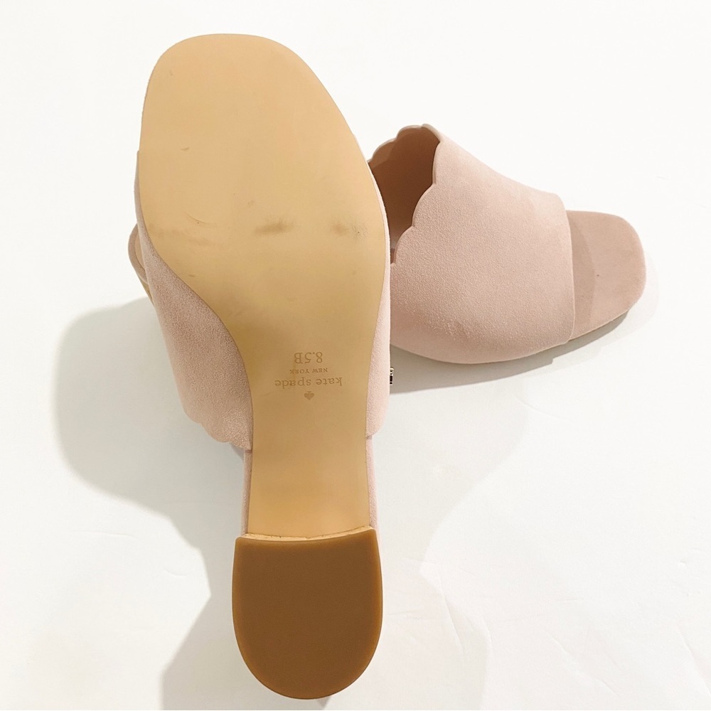 Kate Spade blush pink suede mules - Picture 4 of 5
